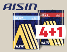 Акция 4+1 на трансмиссионные масла AISIN 4 литра!